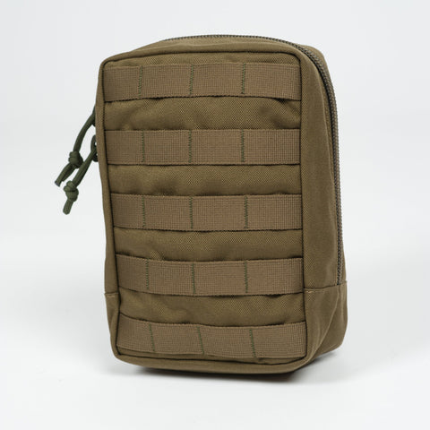 1. Galvi Linda equipment pouch in brown cordura with MOLLE attachments, shown in studio setting