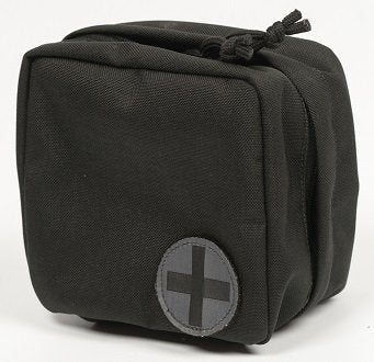 1. Galvi Linda black medical pouch with dual-side opening and MOLLE attachment, shown in studio