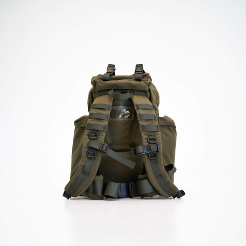 3. Back view of Galvi-Linda Patrol Backpack 077 showing padded back support and hip straps