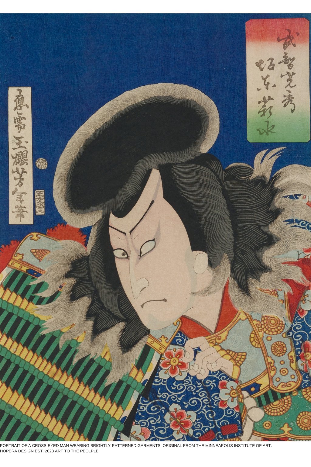 2. Close-up of 'Portrait of a Cross-Eyed Man' artwork by unknown artist, highlighting intricate details