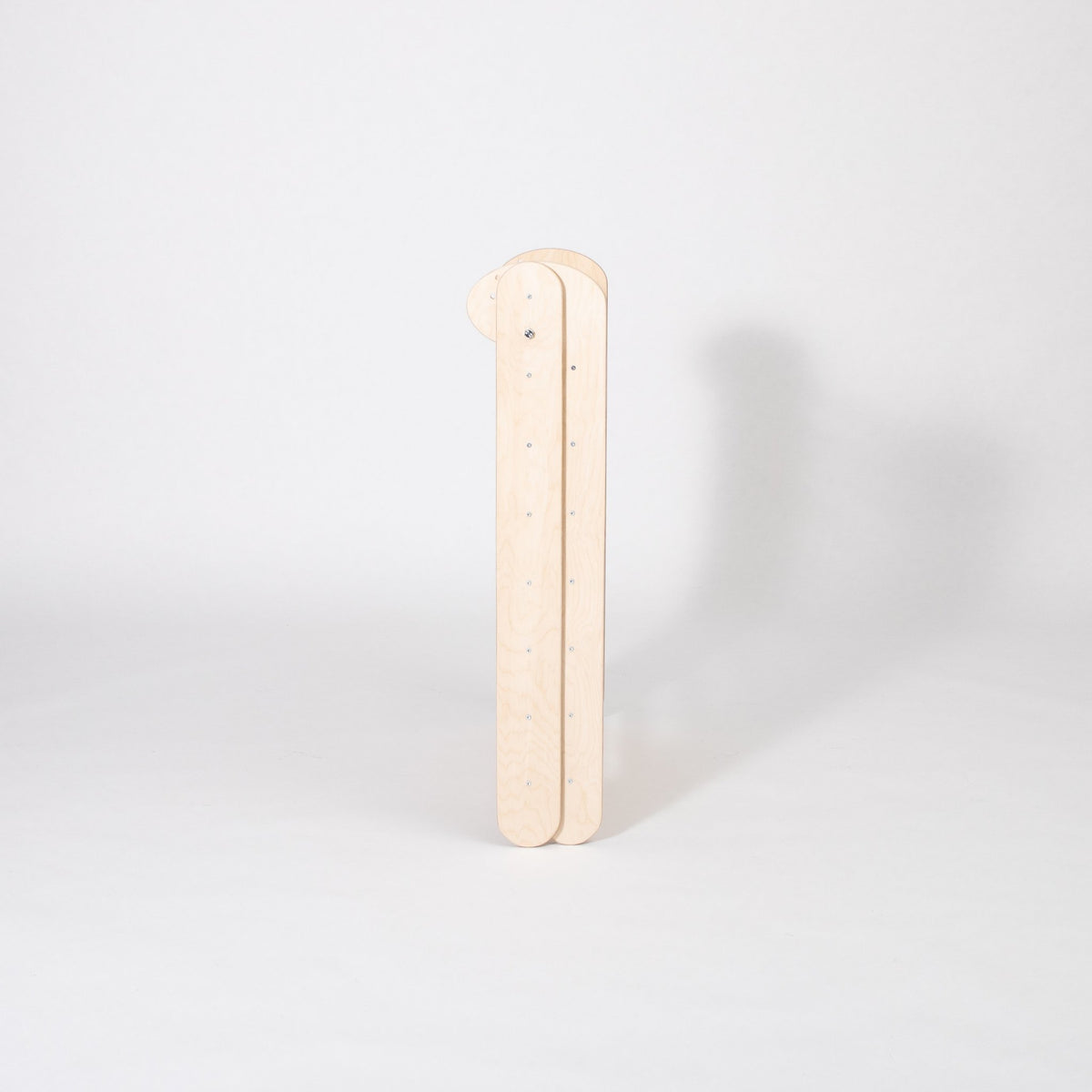 2. Studio shot of folded Montessori climbing triangle in compact form on white background