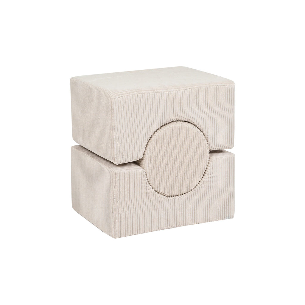 3. Ecru MeowBaby Aesthetic Shape Set with two stacked velvet corduroy elements and a circular piece