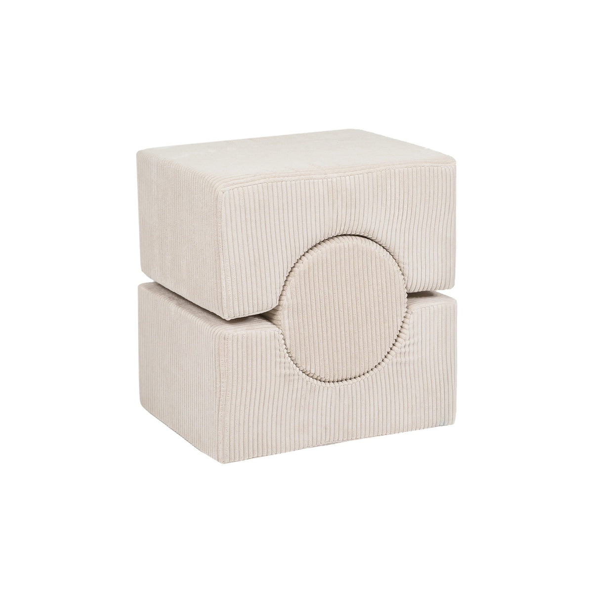 3. Ecru MeowBaby Aesthetic Shape Set with two stacked velvet corduroy elements and a circular piece