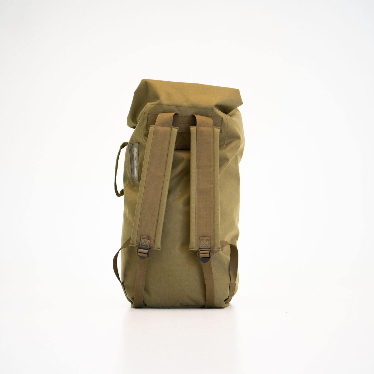 3. Rear view of Galvi Linda Duffle Bag 047 in military green, showcasing adjustable shoulder straps in studio