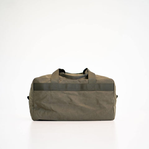 3. Back view of Galvi Linda Travel Bag 008 in military green, highlighting sturdy construction