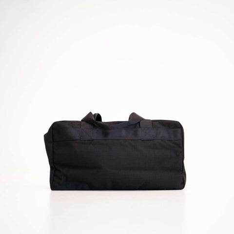 4. Back view of Galvi-Linda Travel Bag 008 in black, emphasizing durable Cordura fabric and craftsmanship