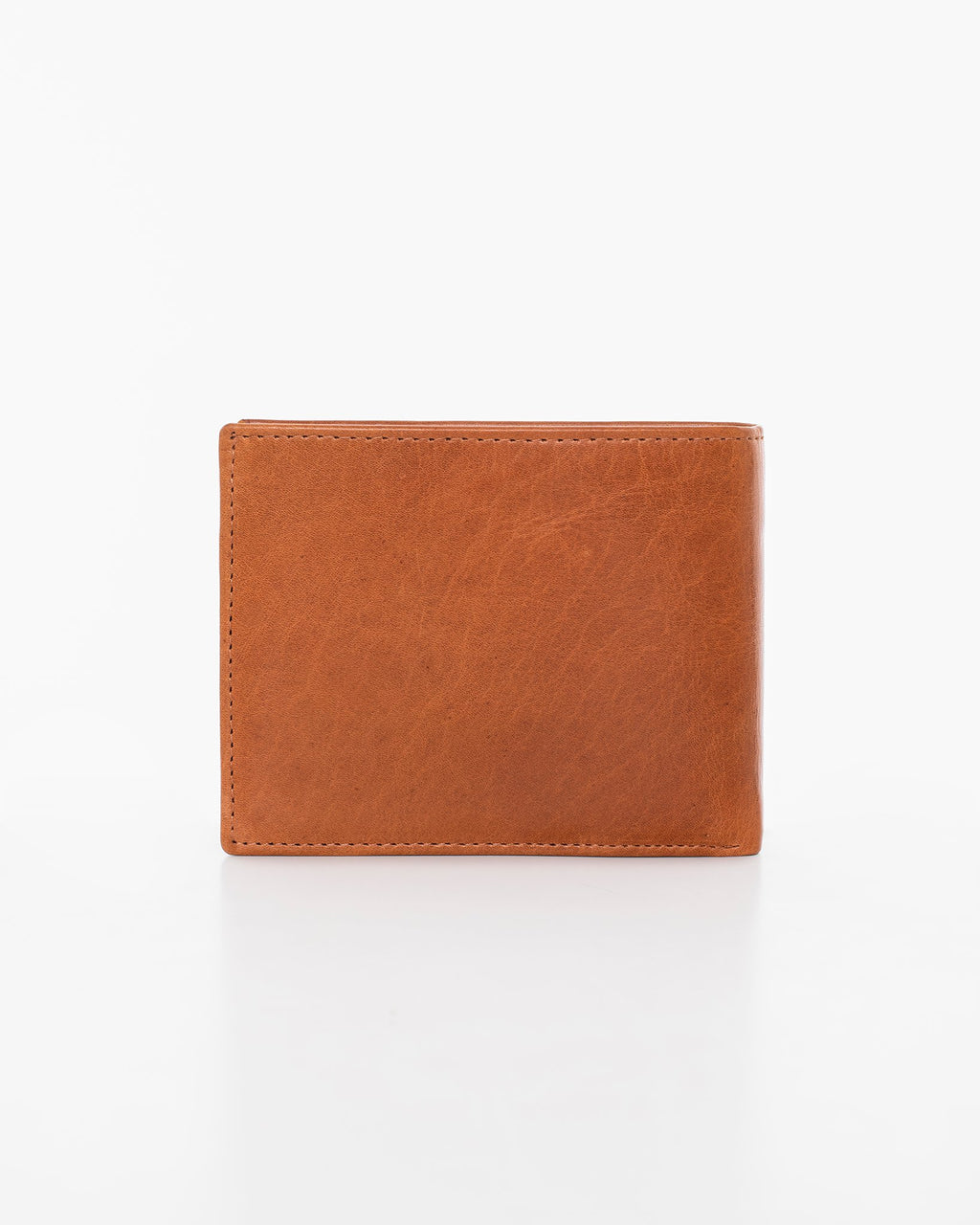 2. Nabo men's brown leather wallet NK254, back view in studio setting