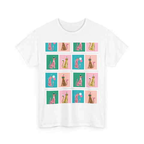 Stilren Vintage Katt-Tee | Unisex Bomulls-T-shirt, Present för Kattälskare, Rolig Grafisk Tee, Vardagskläder, Djurkonst T-shirt