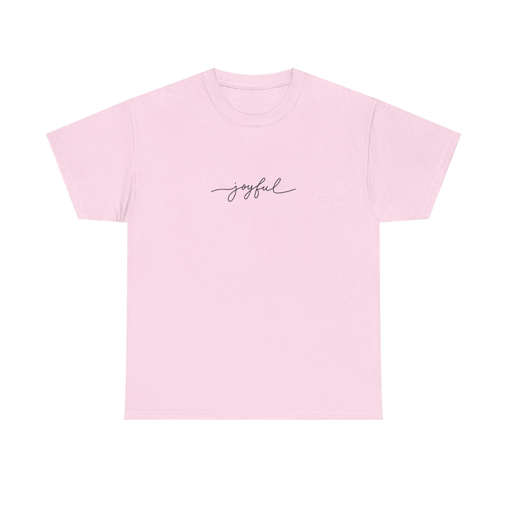 Joyful Unisex Heavy Cotton Tee - Casual Wear, Gift for Friends, Positive Vibes, Everyday Comfort, Motivational Apparel