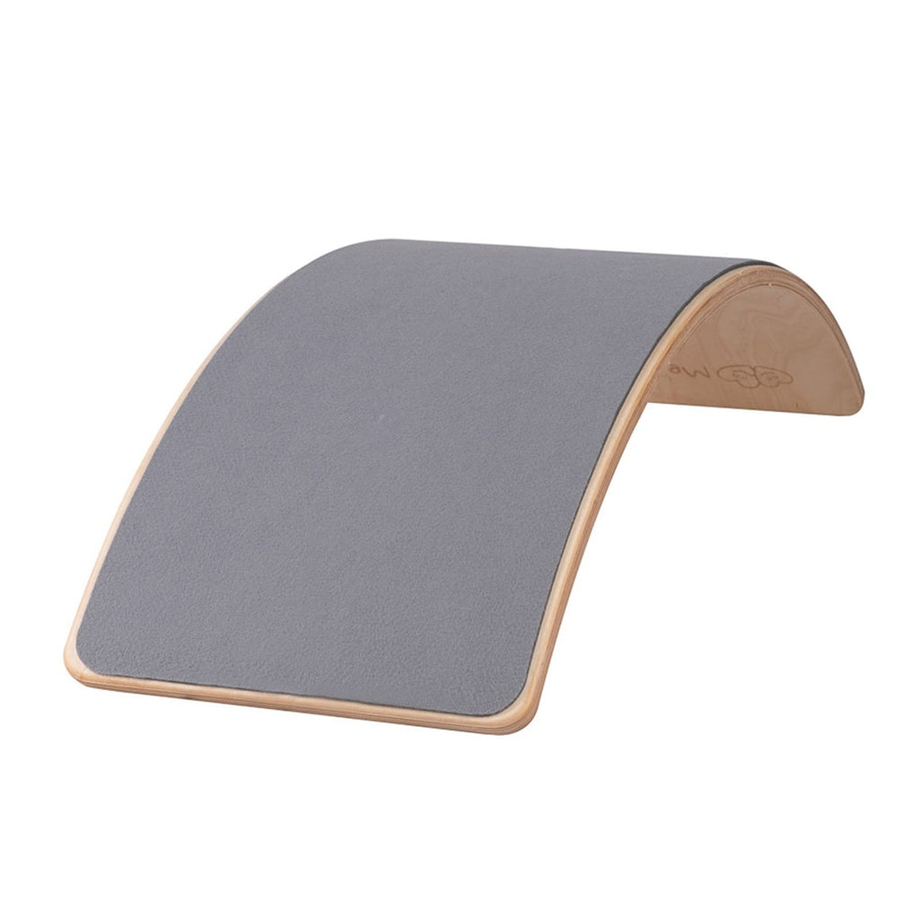 2. Grey balance board with smooth finish, shown in studio setting