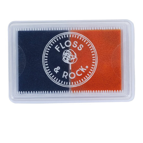 2. Floss & Rock ink pad with black and orange sections in a clear case