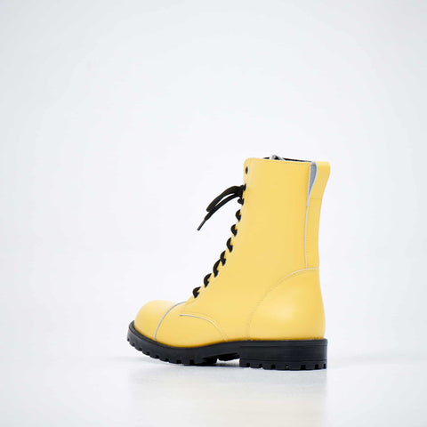 2. Side view of Samelin 511 Yellow boots highlighting the durable direct-injected PU outsole
