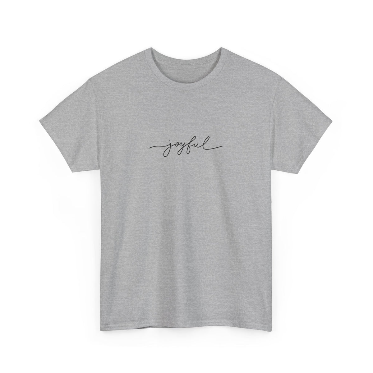 Joyful Unisex Heavy Cotton Tee - Vardagskläder, Present till Vänner, Positiva Vibes, Daglig Komfort, Motiverande Kläder