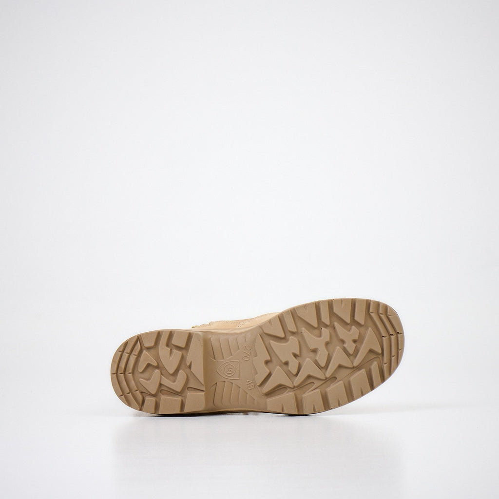 5. Close-up of the sole of Samelin men's nubuck leather desert boots, showing tread pattern