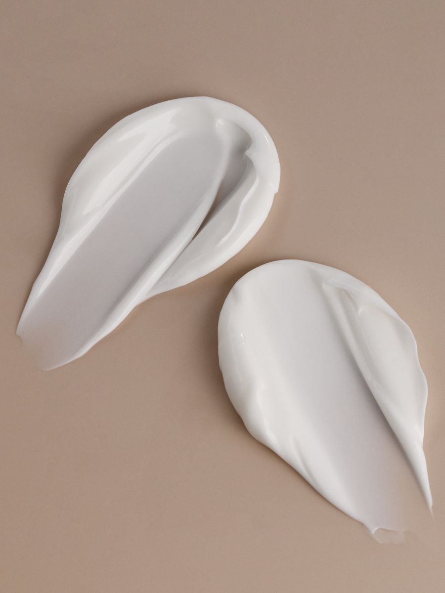 7. Close-up of Magrada X Lauren Replenishing Body Balm texture on neutral background