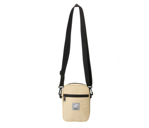 2. Moomin by NordicBuddies beige Moomintroll Neck Bag Urban with adjustable black strap, displayed in studio setting