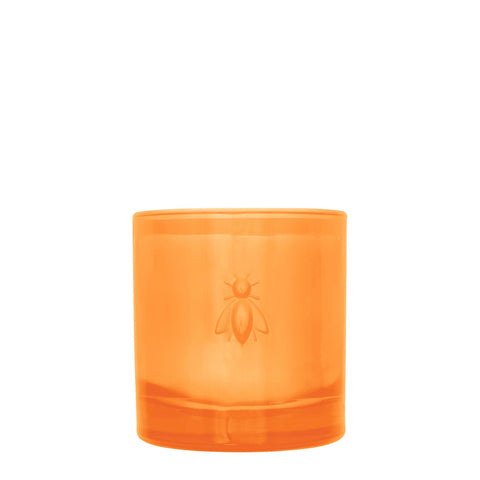 1. La Rochère Vanilla Bee Candle in orange reusable glass with Provencal bee emblem, handmade in France