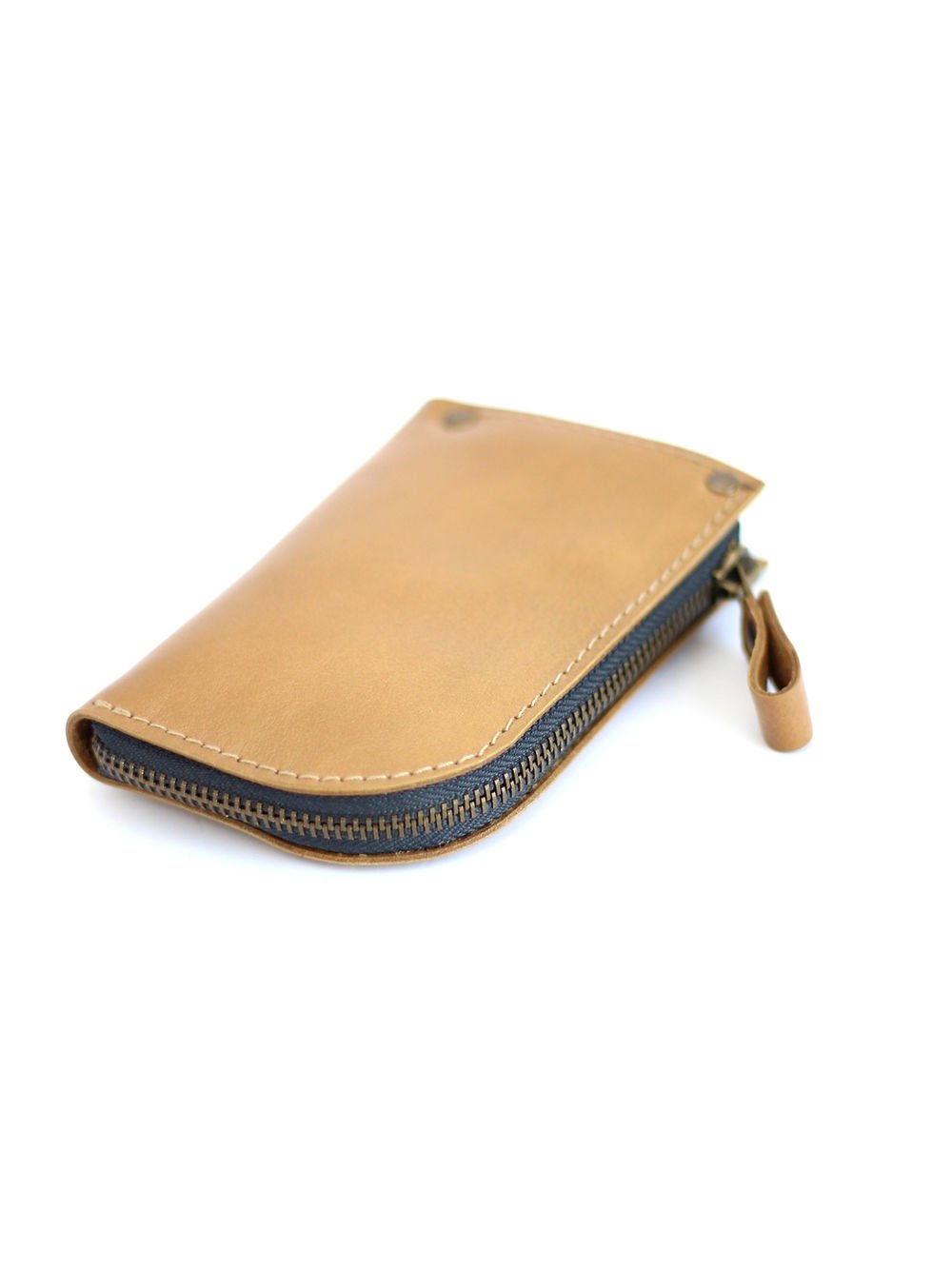 4. Closed view of mustard WEDNESDAY Wallet by TOKS VISOKS, featuring compact design and zipper