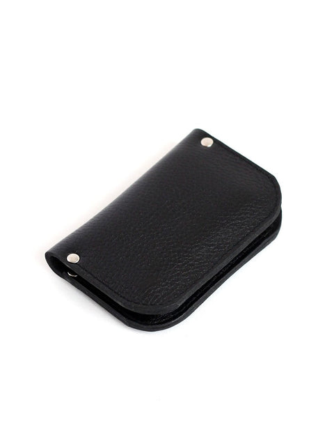 3. Studio shot of black SUNDAY Wallet by TOKS VISOKS, emphasizing sleek and compact design