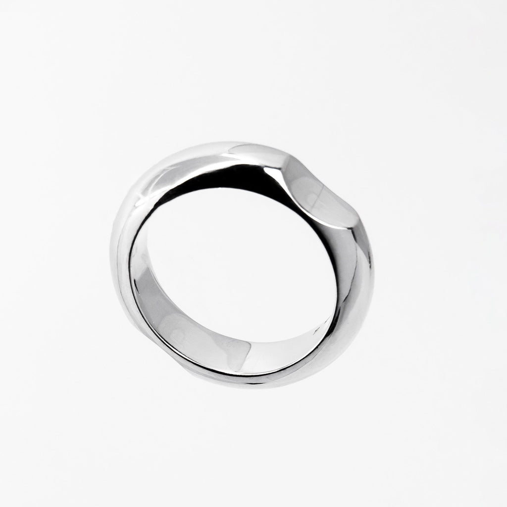 2. Studio image of Maarja Palu's Ring HOLLOW in silver with unique hollow detail