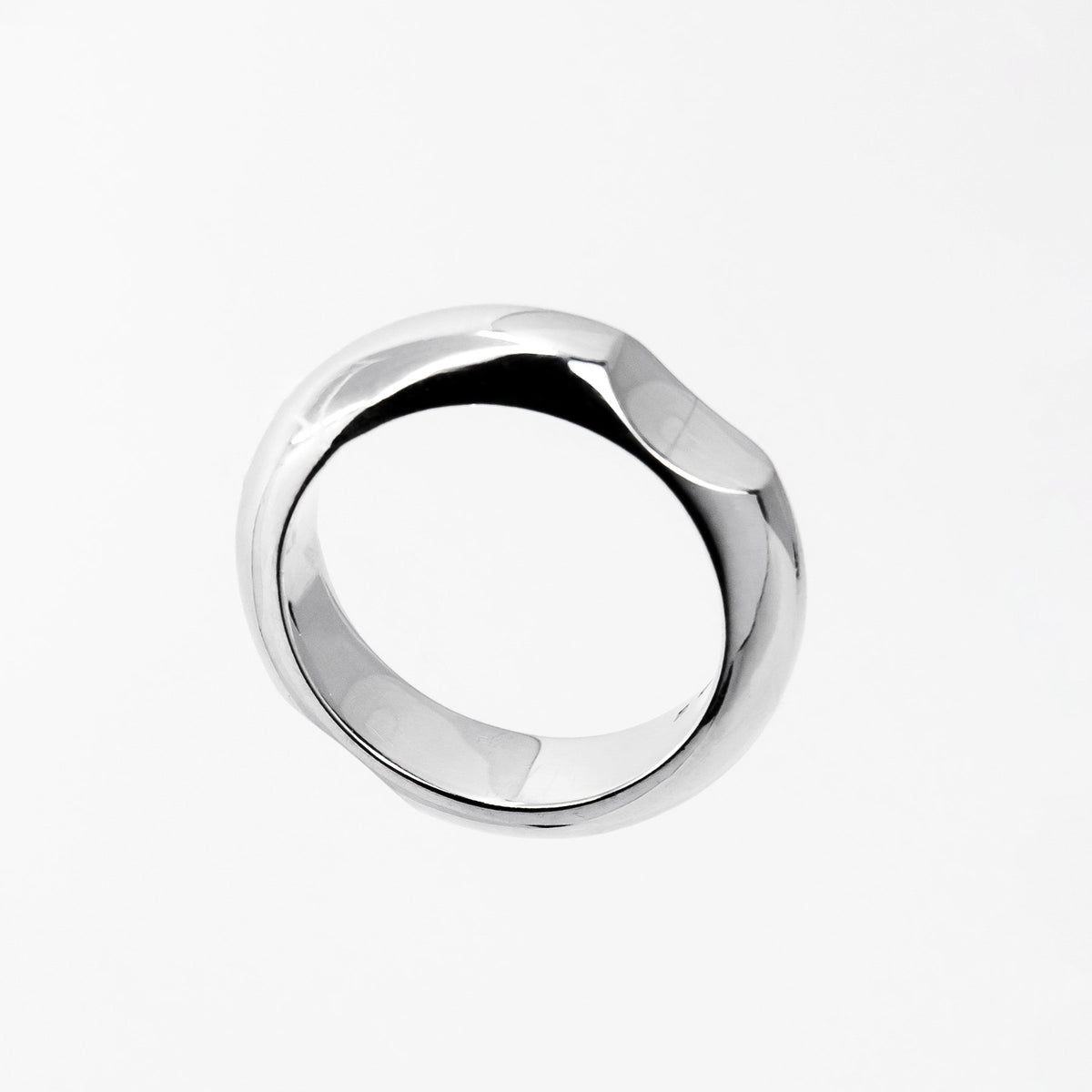 2. Studio image of Maarja Palu's Ring HOLLOW in silver with unique hollow detail
