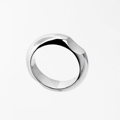 2. Studio image of Maarja Palu's Ring HOLLOW in silver with unique hollow detail