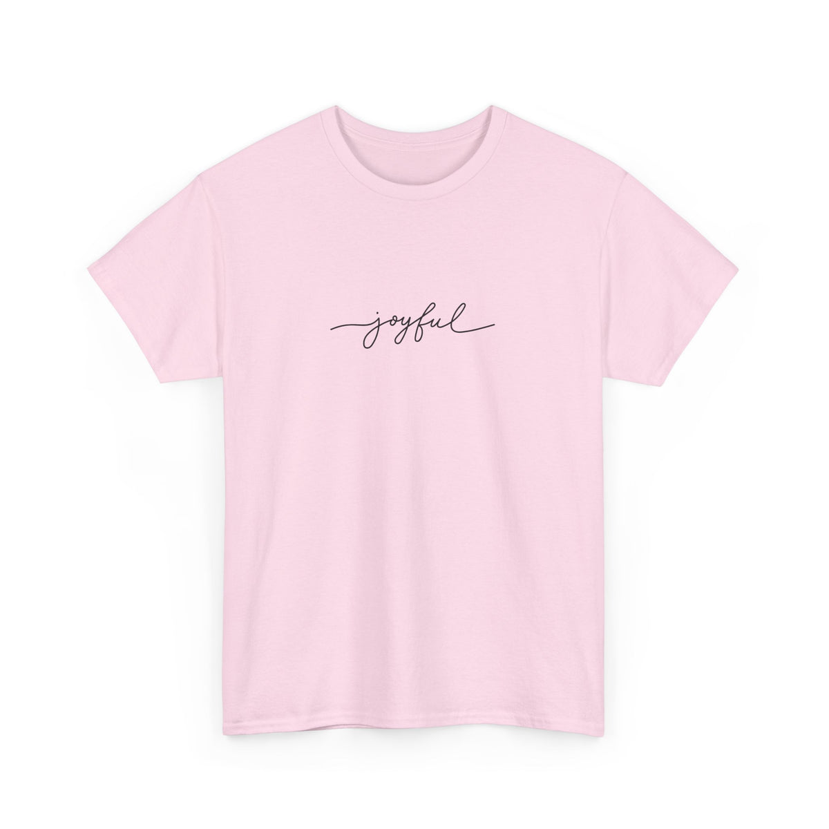 Joyful Unisex Heavy Cotton Tee - Vardagskläder, Present till Vänner, Positiva Vibes, Daglig Komfort, Motiverande Kläder