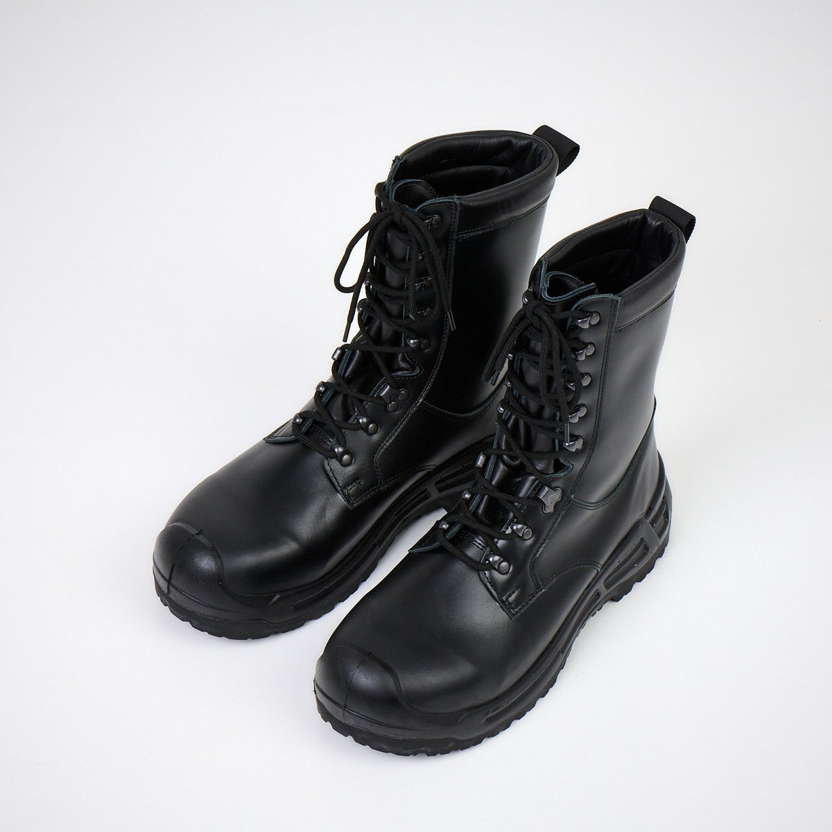 1. Samelin 749402100 leather boots with Vibram outsole, shown in studio setting