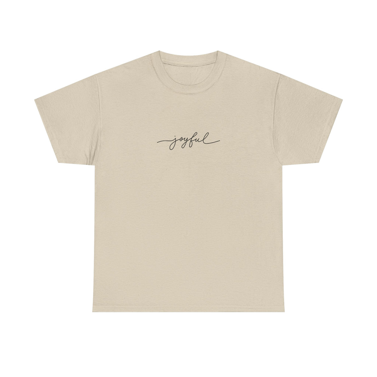 Joyful Unisex Heavy Cotton Tee - Casual Wear, Gift for Friends, Positive Vibes, Everyday Comfort, Motivational Apparel