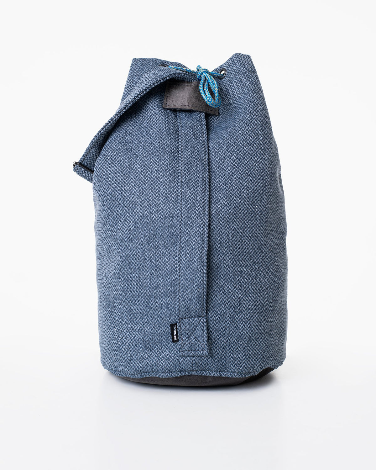 4. Back view of Trendbag Märss upcycled bag in blue, featuring durable fabric and eco-friendly craftsmanship