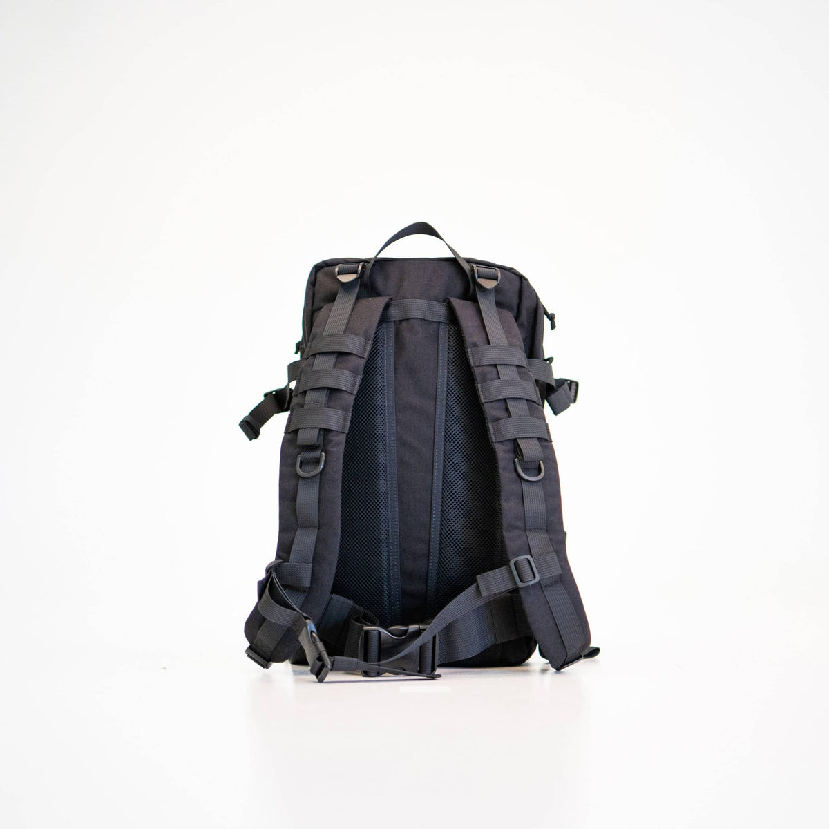 3. Back view of Galvi Linda Backpack 063 in black, highlighting padded back and adjustable hip support