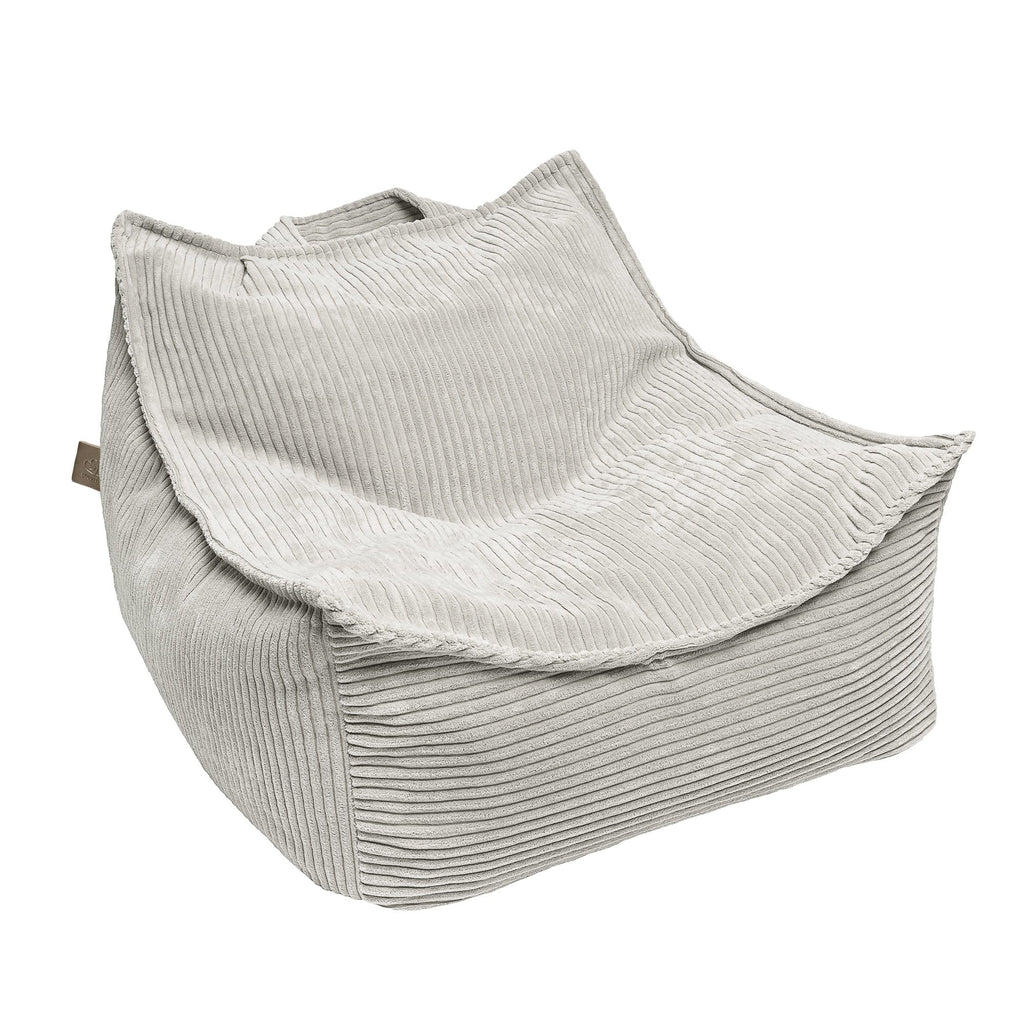 1. Ecru velvet sako bag by MeowBaby with ribbed texture, shown in a studio setting highlighting its soft and cozy design