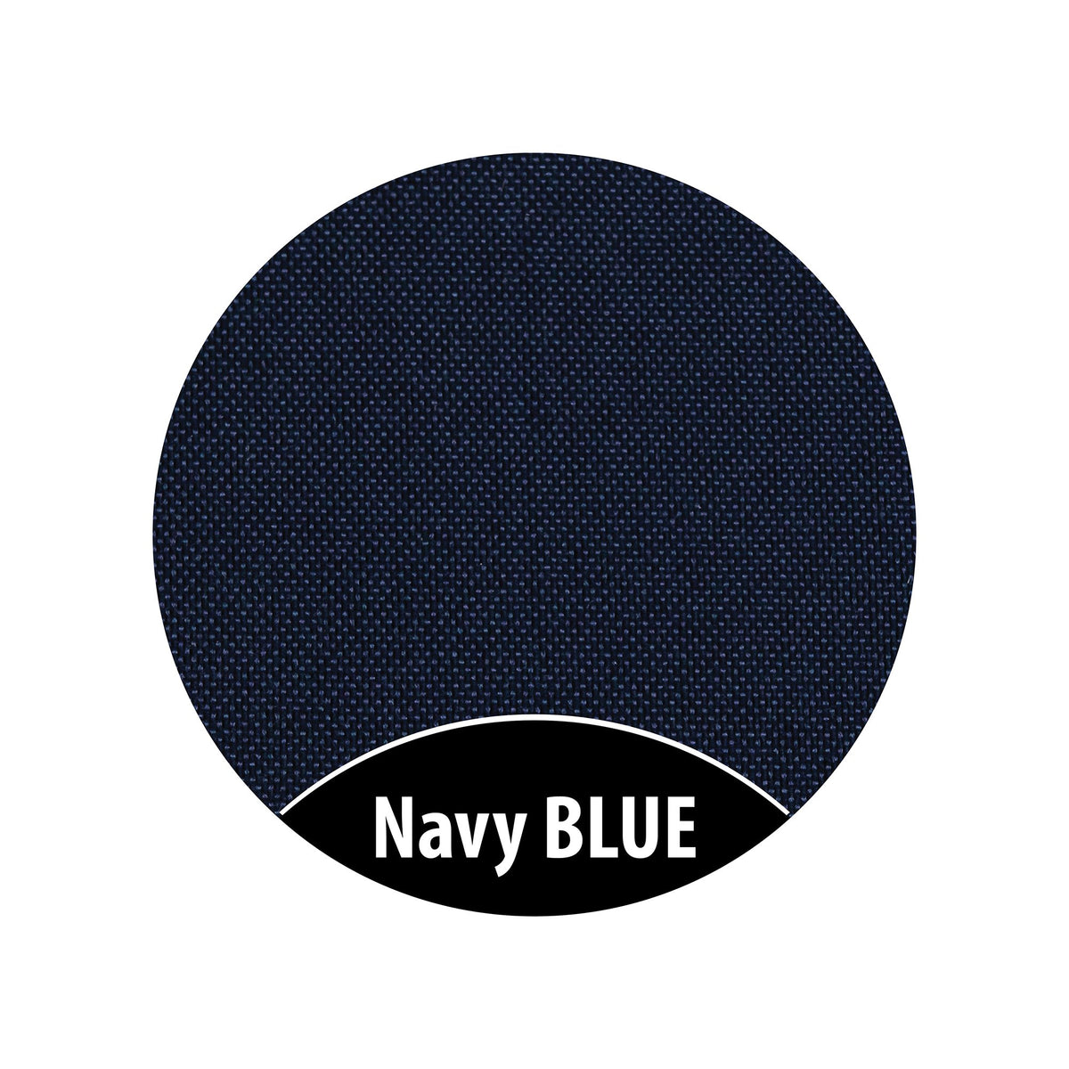 3. Close-up of navy blue fabric texture with 'Navy BLUE' text at the bottom