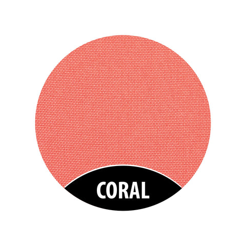 5. Fabric swatch of coral color used in Monboxy activity play mattress set