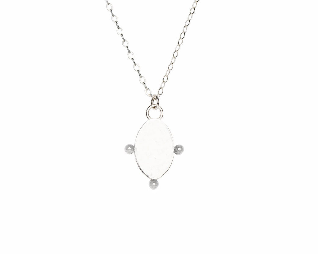 5. Back view of Morning Star pendant in silver by New Vintage by Kriss, highlighting craftsmanship