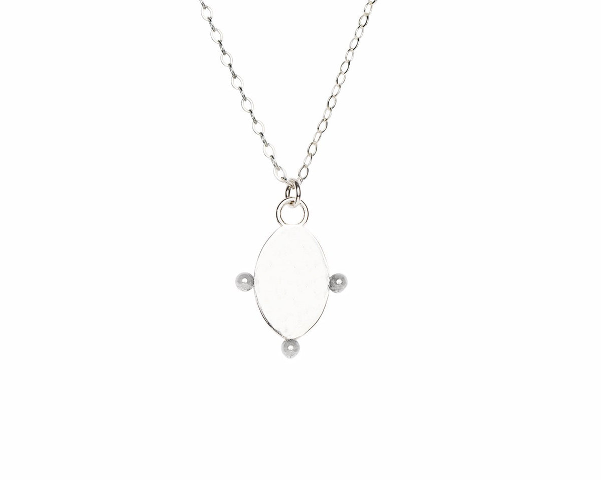 5. Back view of Morning Star pendant in silver by New Vintage by Kriss, highlighting craftsmanship