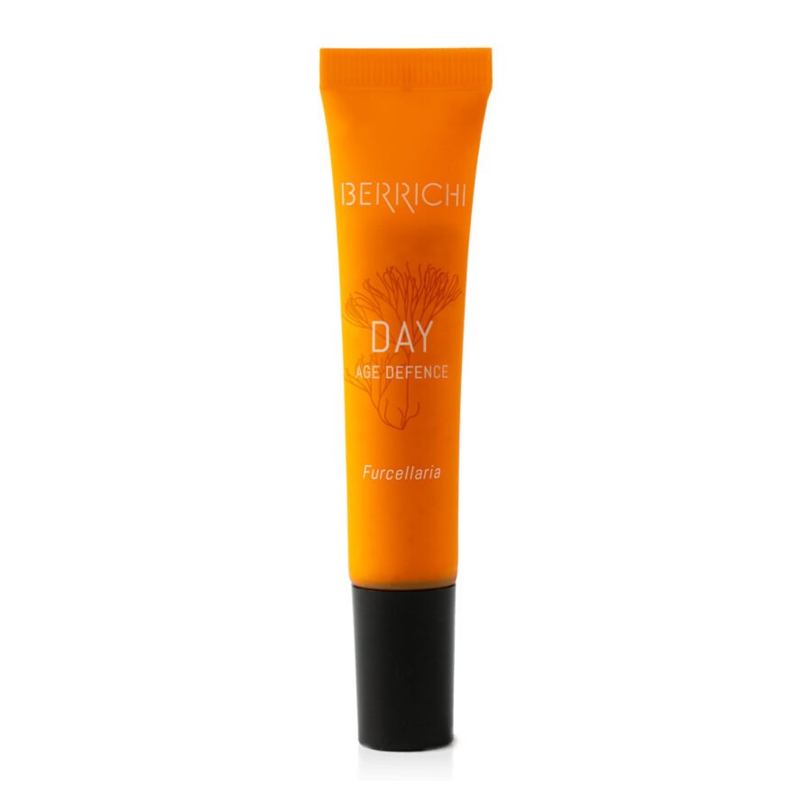 1. Berrichi Day Cream DAY 15ml tube with orange packaging, featuring Age Defence and Furcellaria text