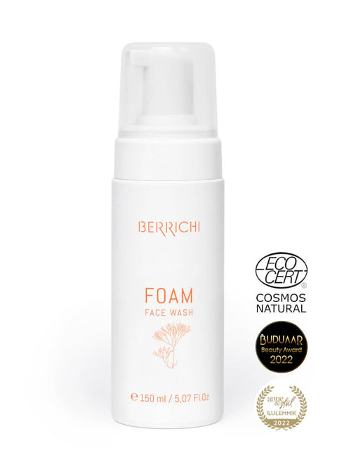 2. Berrichi Facial Cleansing Foam bottle with Ecocert and beauty awards, 150ml