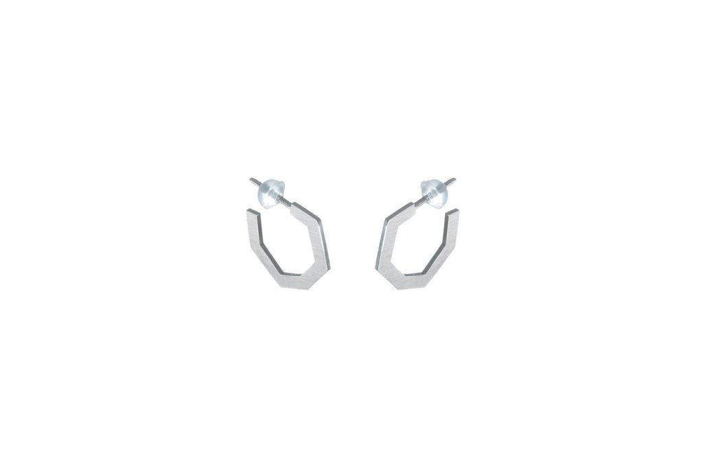 5. Studio image of Lentsius Flecte earrings, crafted from hypoallergenic stainless steel