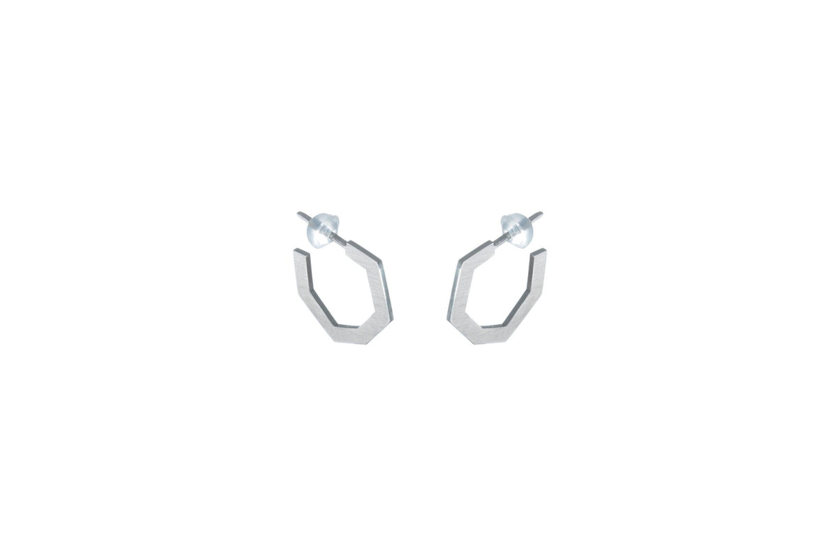 5. Studio image of Lentsius Flecte earrings, crafted from hypoallergenic stainless steel