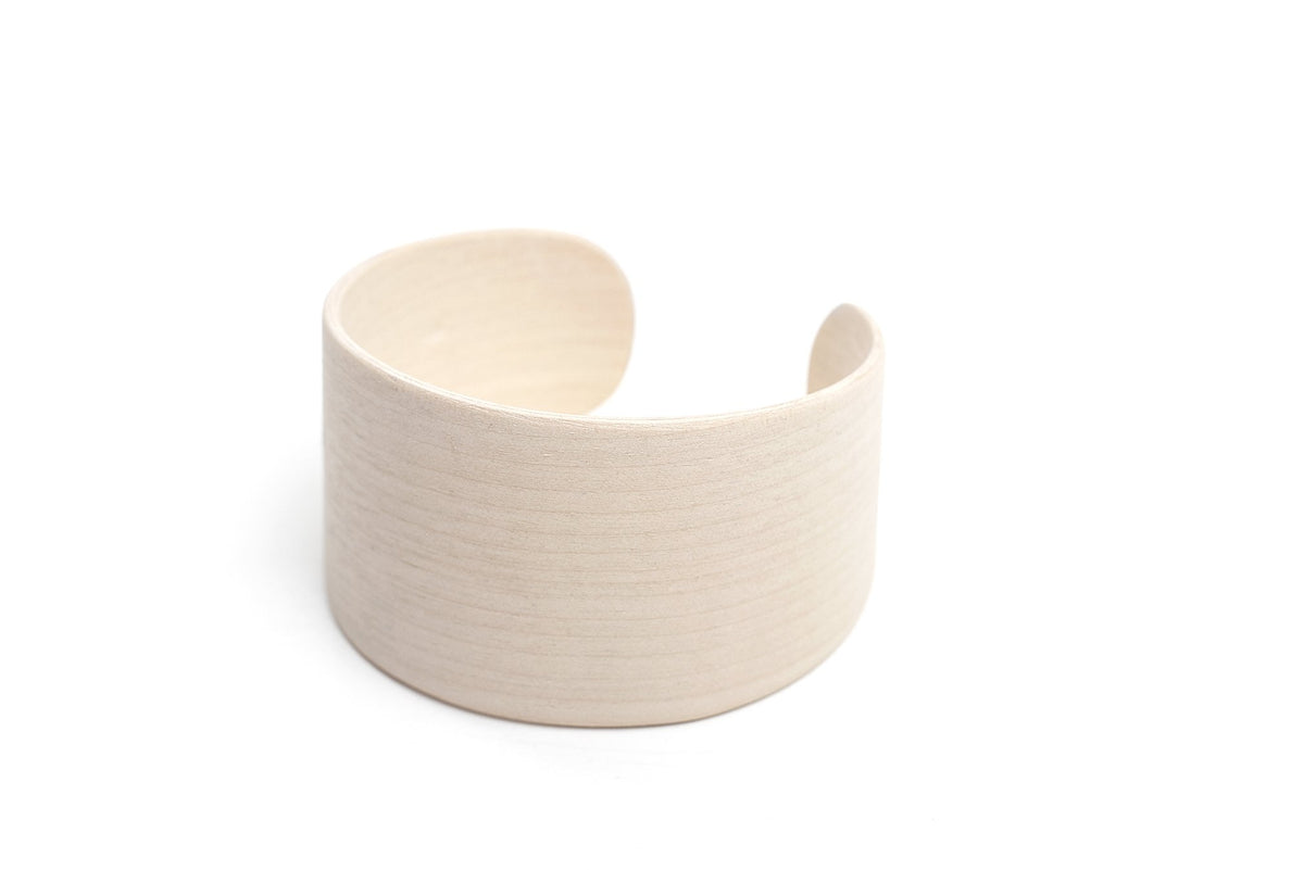 2. Handmade Lentsius Woody Bracelet crafted from birch veneer, studio shot