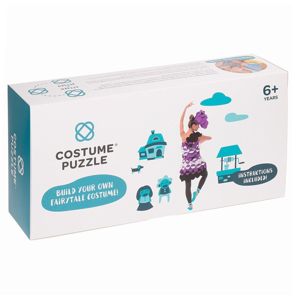 2. Costume Puzzle box with illustration of ballerina and text 'Build Your Own Fairytale Costume!' for ages 6 and up