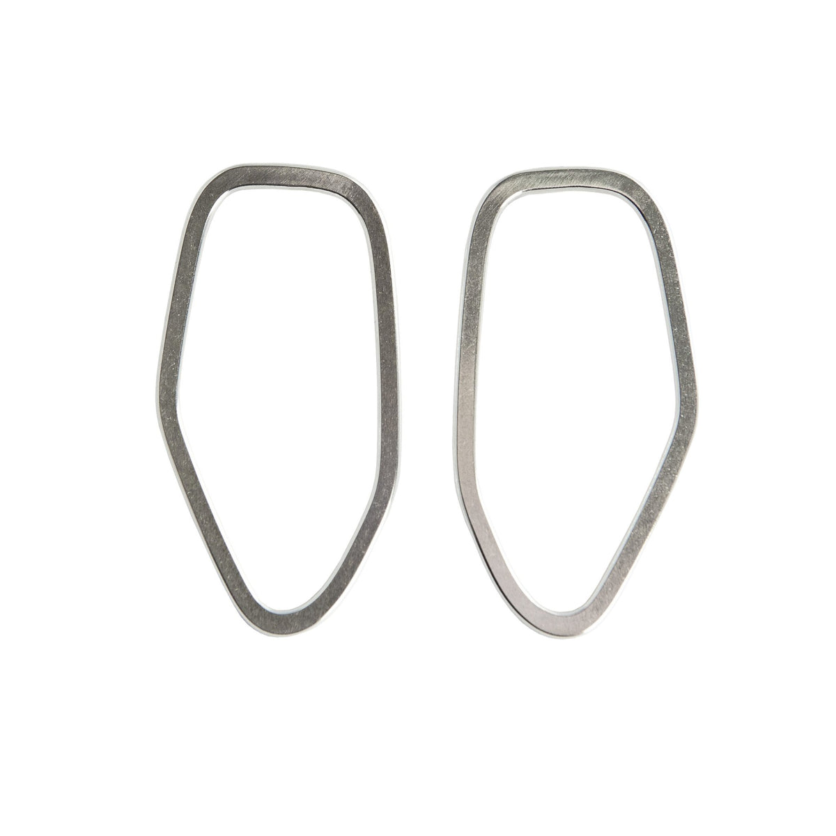 3. Medium Lisa Kroeber Jewellery Frames Silver Earrings in polished sterling silver