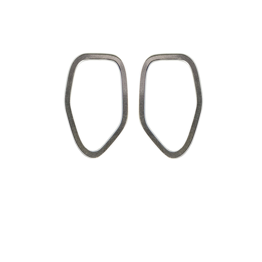 4. Small Lisa Kroeber Jewellery Frames Silver Earrings in polished sterling silver