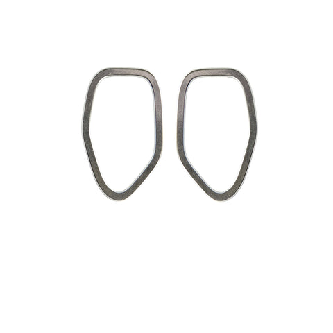 4. Small Lisa Kroeber Jewellery Frames Silver Earrings in polished sterling silver