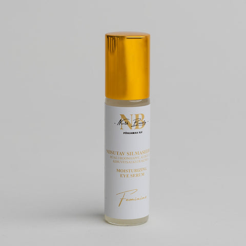 2. North Beauty Moisturizing Eye Serum with gold cap, shown in studio setting