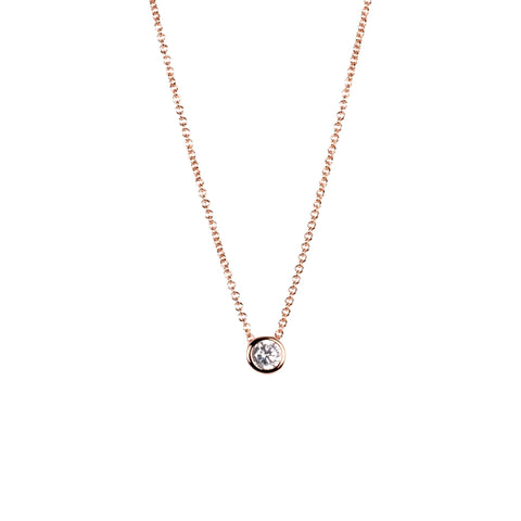 3. MyaMoon Illumi Choker in rose gold with zircon detail, studio shot highlighting delicate chain and pendant