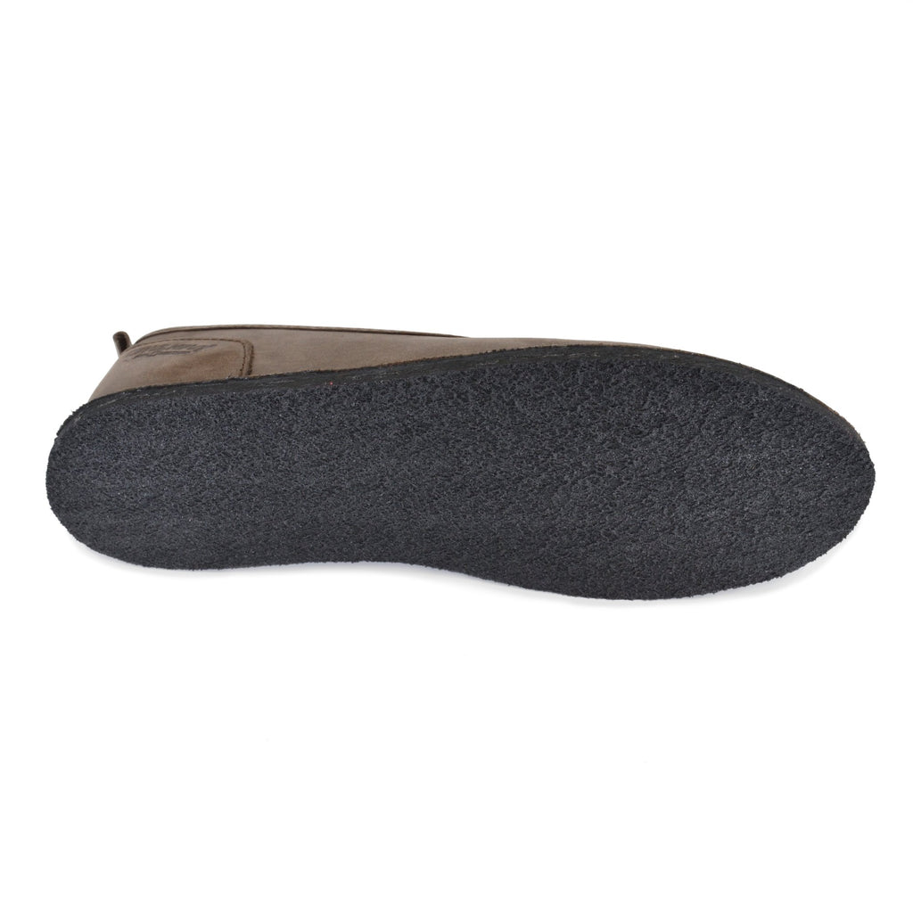 6. Close-up of the EVA rubber outsole of women's Kuutsid Shoes in dark brown by OmaKing