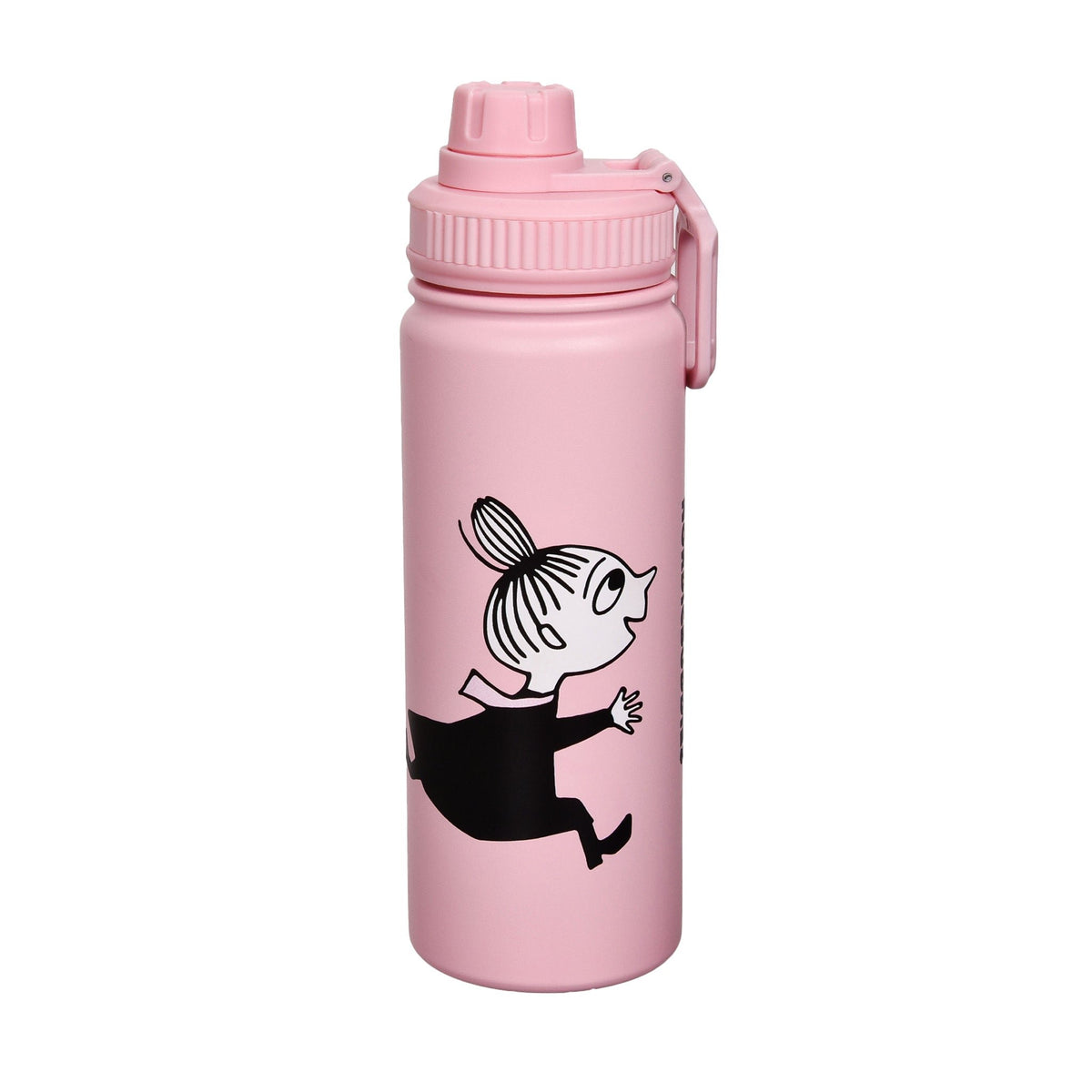 3. Little My Thermal Everyday Bottle by Moomin in pink, featuring character design, studio view