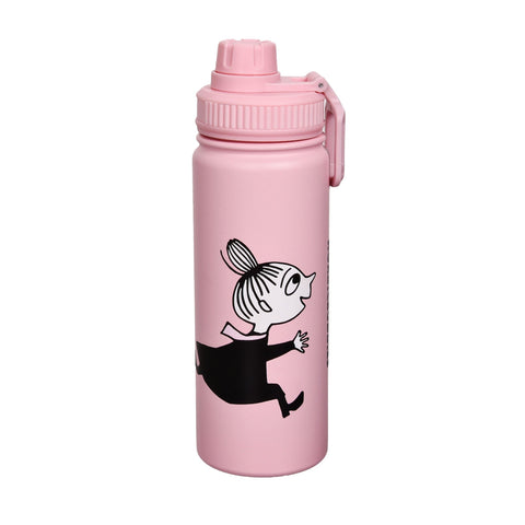 3. Little My Thermal Everyday Bottle by Moomin in pink, featuring character design, studio view